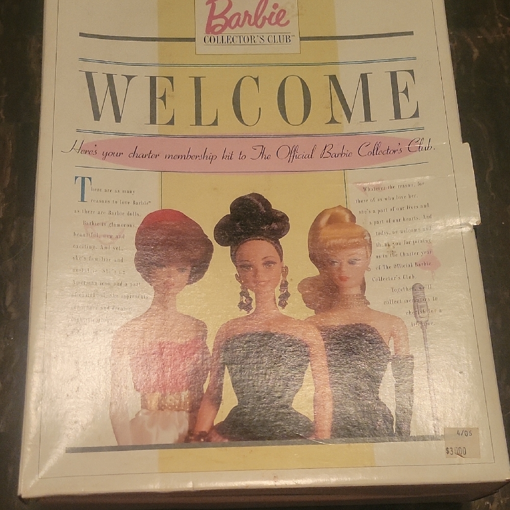 Barbie Collectors Club Welcome Set Date At Eight
